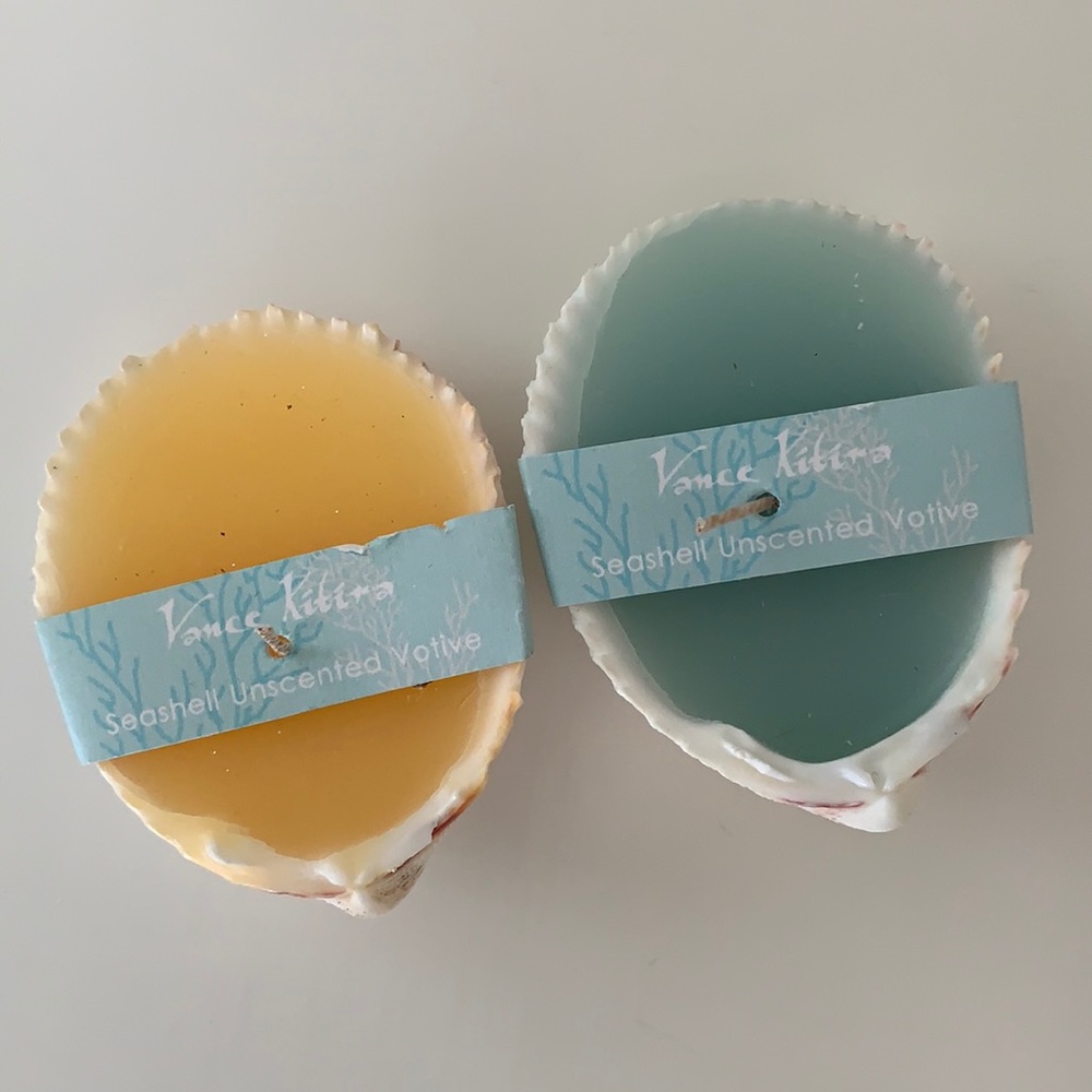 Vance Kitira Seashell Candles Unscented Votive (2)